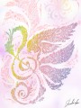 鳳凰＋ト音記号/ちょびすけ。