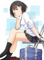 黒髪ショートソックス/ピンク