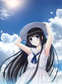 黒髪ロングストレート麦わら帽子白ワンピース夏少女/和遥キナ@3日目・西れ15b