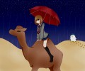 砂漠に通り雨