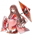 秋の和風娘/炬燵（こたつ）