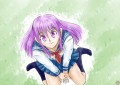 紫ロングのセーラー服